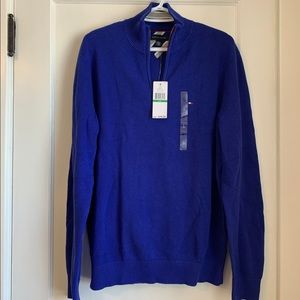 NWT Tommy Hilfiger Blue Quarter-Zip Sweater